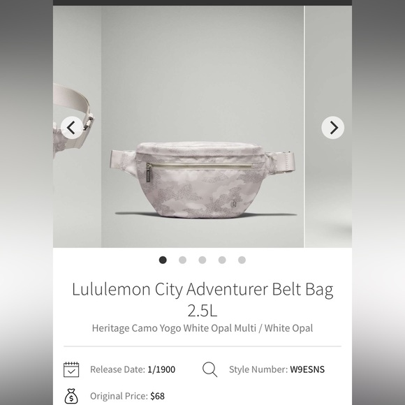 lululemon athletica Handbags - Lululemon City Adventurer Belt Bag 2.5L